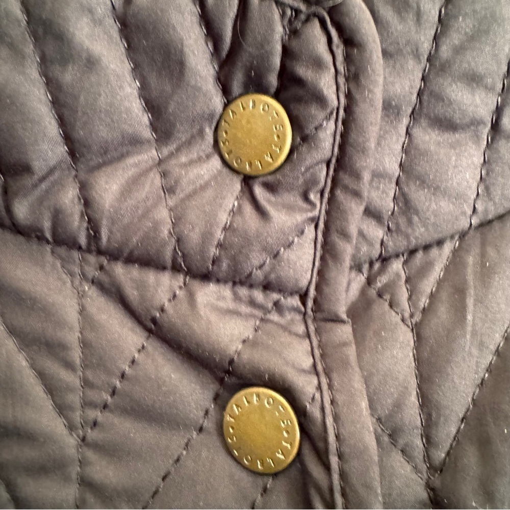 TALBOTS QUILTED Barn JACKET Black snap buttons pockets women’s size XL petite - Picture 4 of 9